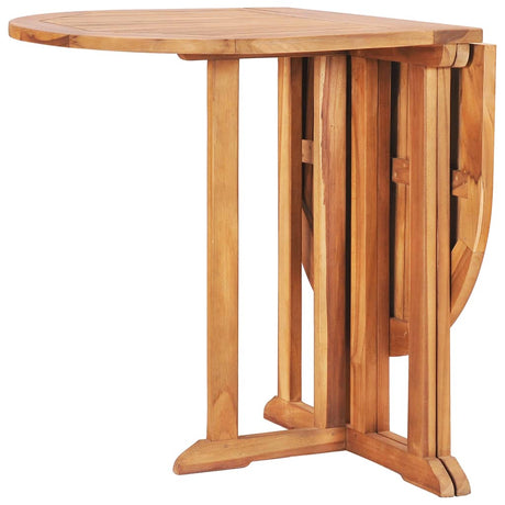 5 Piece Folding Outdoor Dining Set Solid Teak Wood 120 X 70 X 75 Cm
