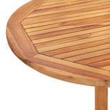 5 Piece Folding Outdoor Dining Set Solid Teak Wood 120 X 70 X 75 Cm