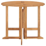 5 Piece Folding Outdoor Dining Set Solid Teak Wood Ø 90 X 75 Cm