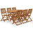 9 Piece Folding Outdoor Dining Set Solid Acacia Wood