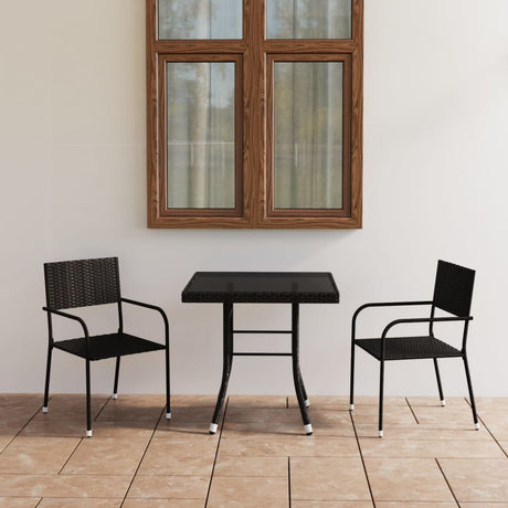 5 Piece Garden Dining Set Poly Rattan Grey