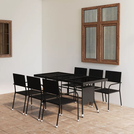 5 Piece Garden Dining Set Poly Rattan Grey