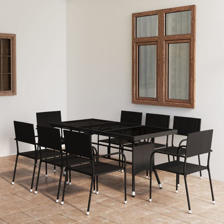 5 Piece Garden Dining Set Poly Rattan Grey