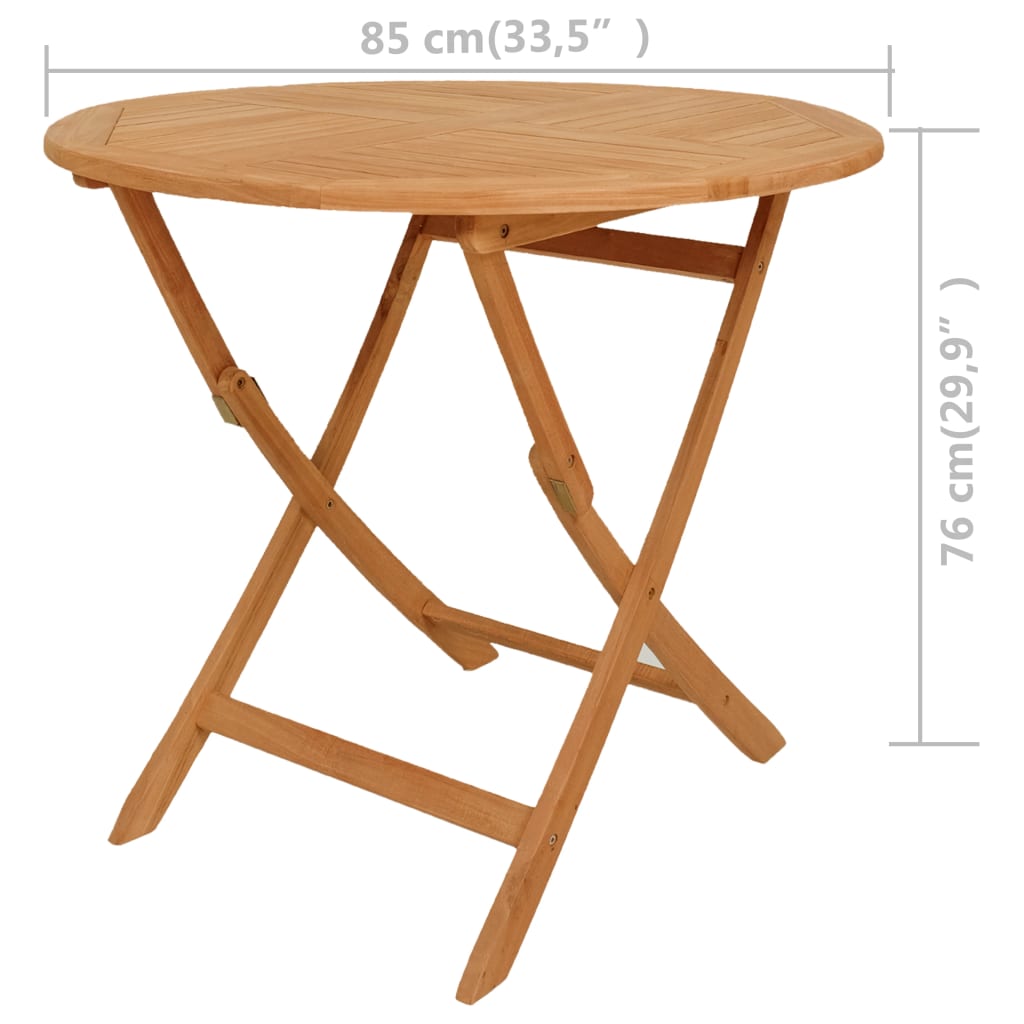 5 Piece Garden Dining Set Solid Teak Wood