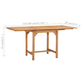 5 Piece Garden Dining Set Solid Teak Wood