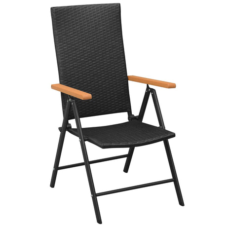7 Piece Garden Dining Set Black And Brown