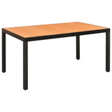 5 Piece Garden Dining Set Black And Brown