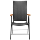 5 Piece Garden Dining Set Black And Brown