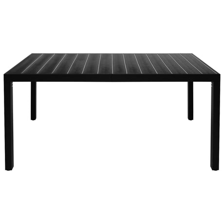 5 Piece Garden Dining Set Black And Brown