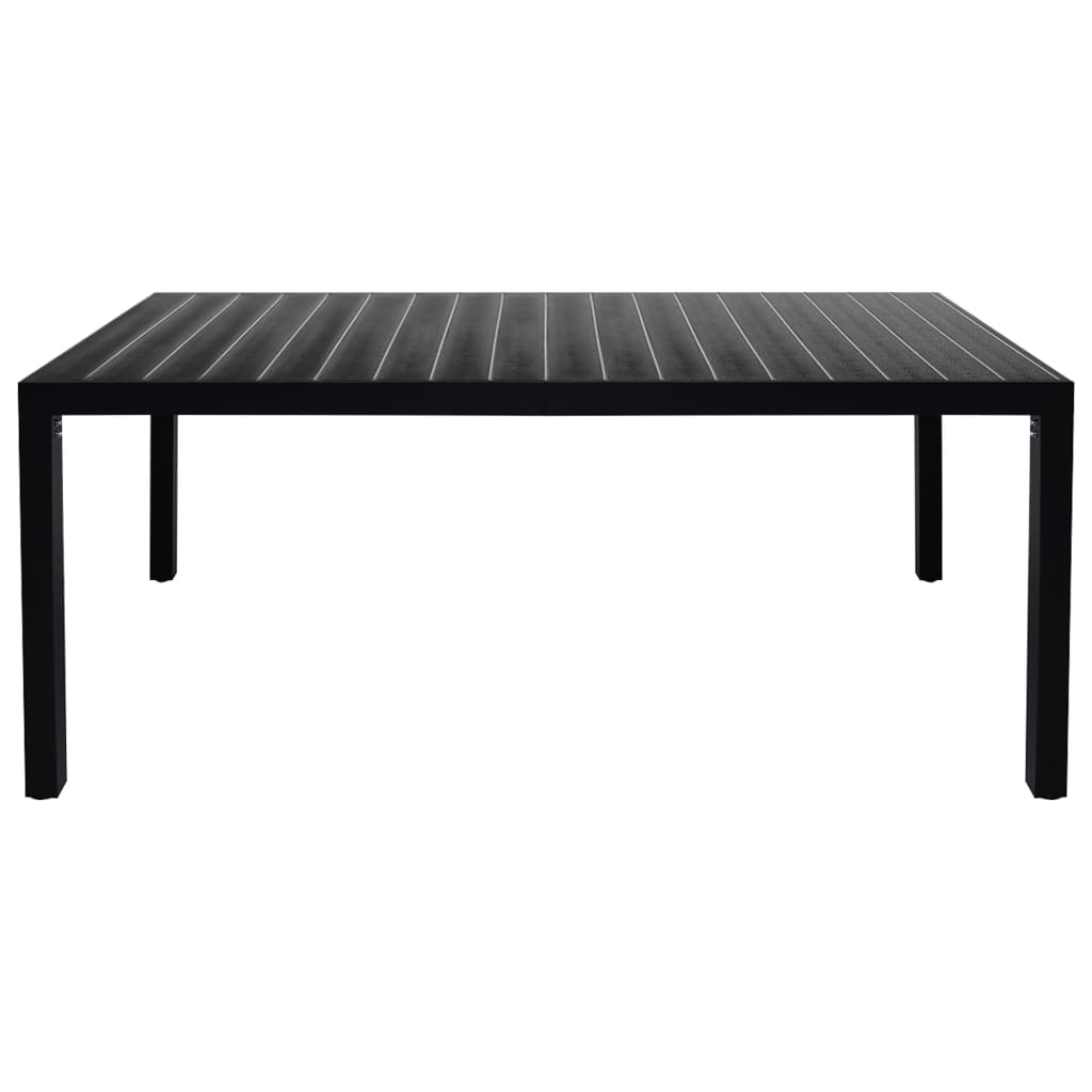 7 Piece Garden Dining Set Black And Brown