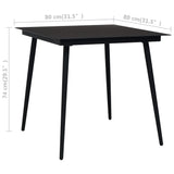 5 Piece Garden Dining Set Black And Brown