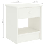 Bedside Cabinet 35X30X40 Cm Solid Pinewood