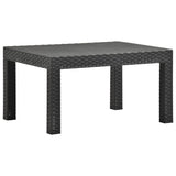 Garden Table Anthracite 58X58X41 Cm Pp Rattan
