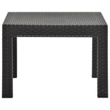Garden Table Anthracite 58X58X41 Cm Pp Rattan