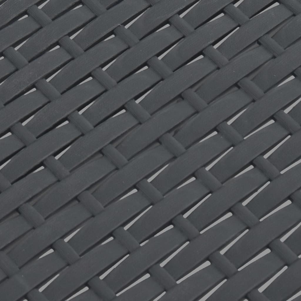 Garden Table Anthracite 58X58X41 Cm Pp Rattan
