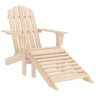 Garden Adirondack Chair With Ottoman Solid Fir Wood