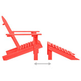 Garden Adirondack Chair With Ottoman Solid Fir Wood