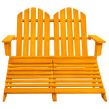 2-Seater Garden Adirondack Chair&Ottoman Fir Wood