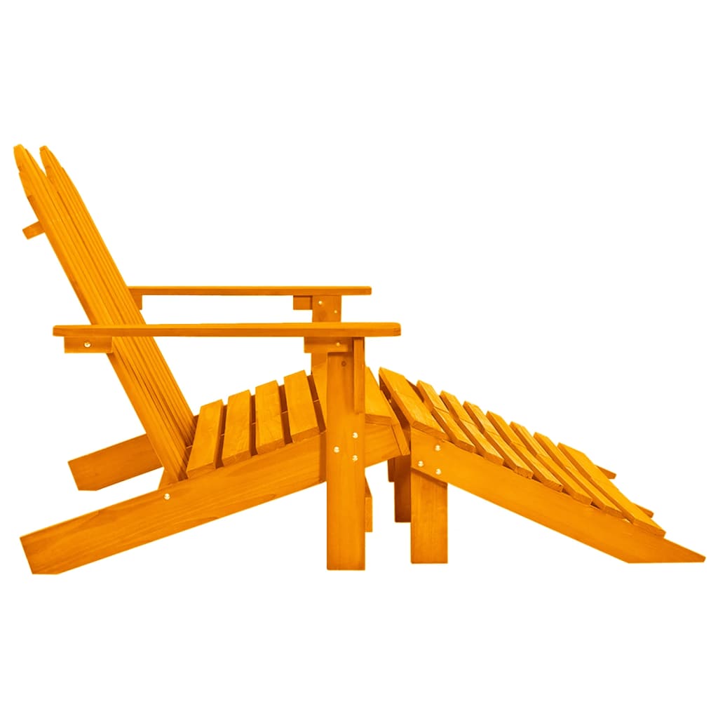 2-Seater Garden Adirondack Chair&Ottoman Fir Wood