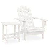 Garden Adirondack Chair With Table Solid Fir Wood
