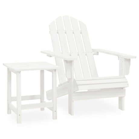Garden Adirondack Chair With Table Solid Fir Wood