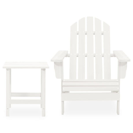 Garden Adirondack Chair With Table Solid Fir Wood