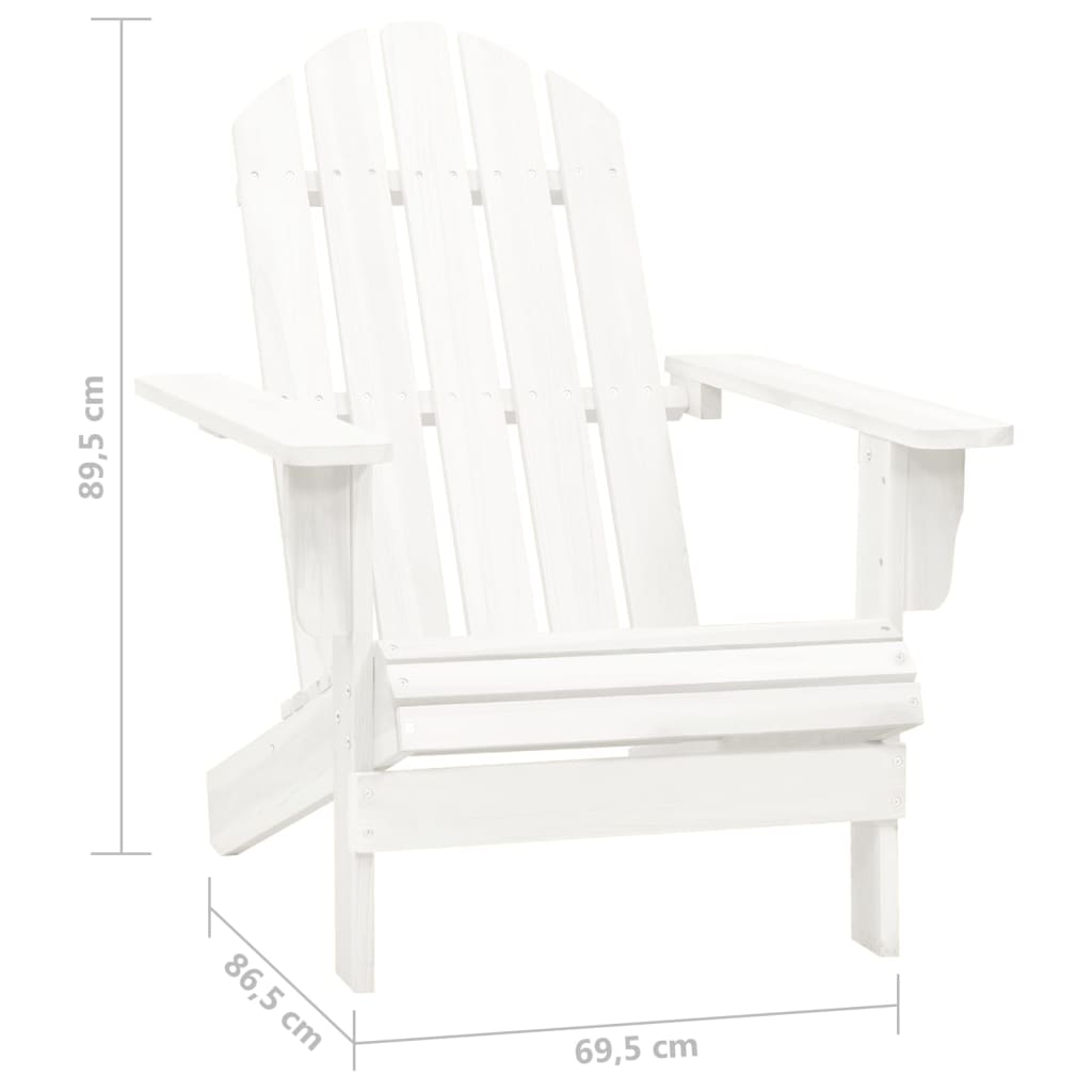 Garden Adirondack Chair With Table Solid Fir Wood