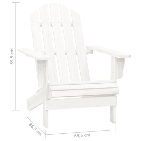 Garden Adirondack Chair With Table Solid Fir Wood