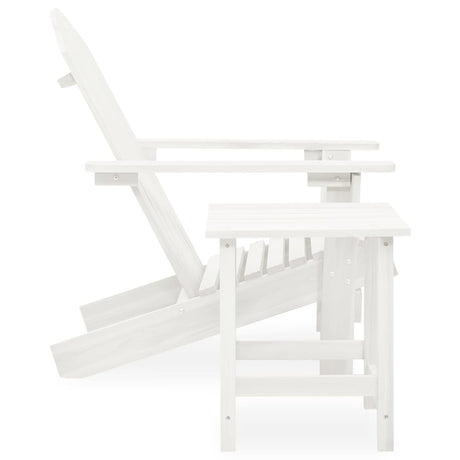 Garden Adirondack Chair With Table Solid Fir Wood