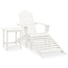 Garden Adirondack Chair With Ottoman&Table Solid Fir Wood