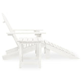 Garden Adirondack Chair With Ottoman&Table Solid Fir Wood