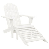 Garden Adirondack Chair With Ottoman&Table Solid Fir Wood