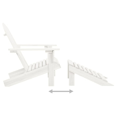 Garden Adirondack Chair With Ottoman&Table Solid Fir Wood