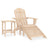 Garden Adirondack Chair With Ottoman&Table Solid Fir Wood