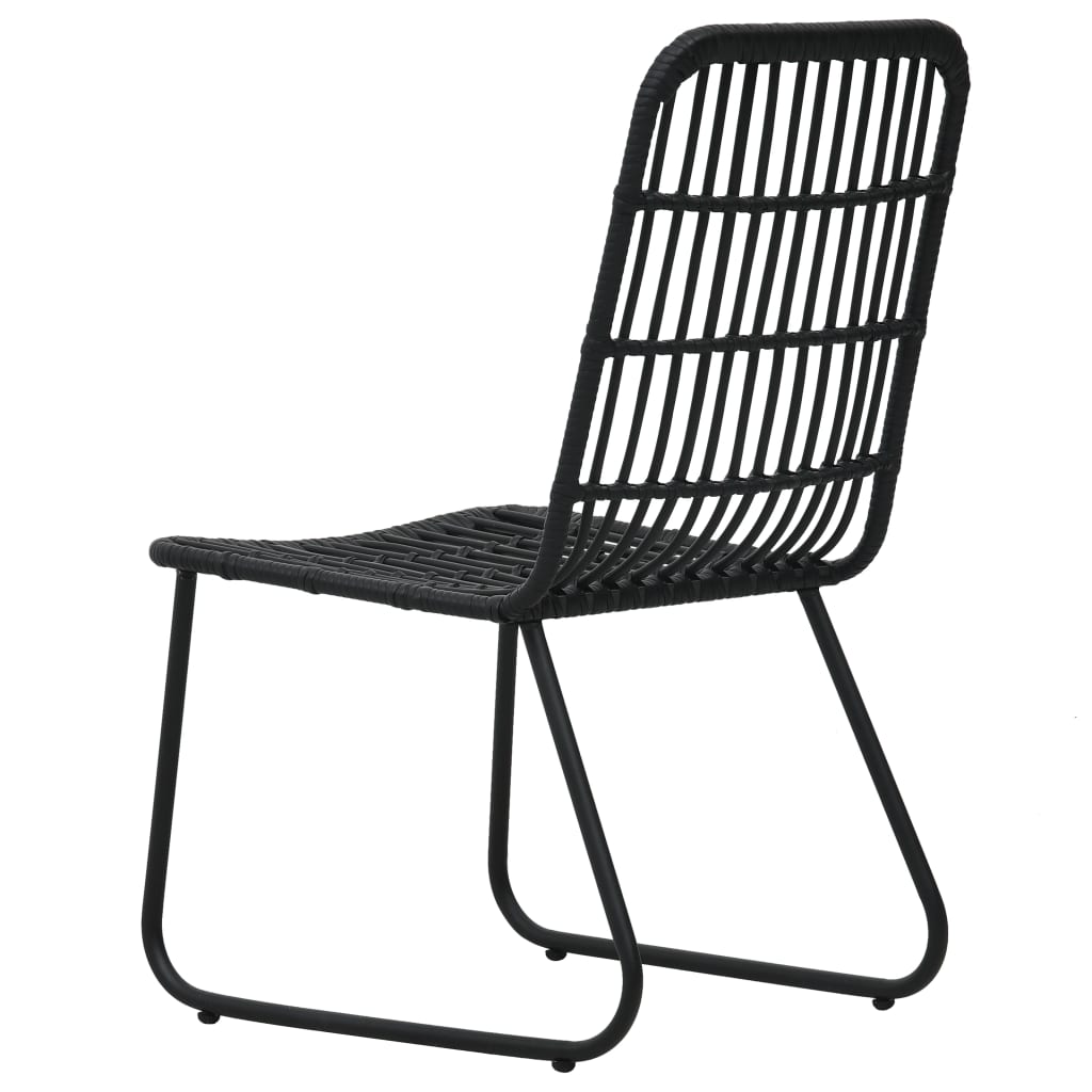 3 Piece Outdoor Dining Set Poly Rattan And Glass