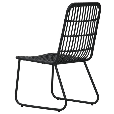 3 Piece Outdoor Dining Set Poly Rattan And Glass