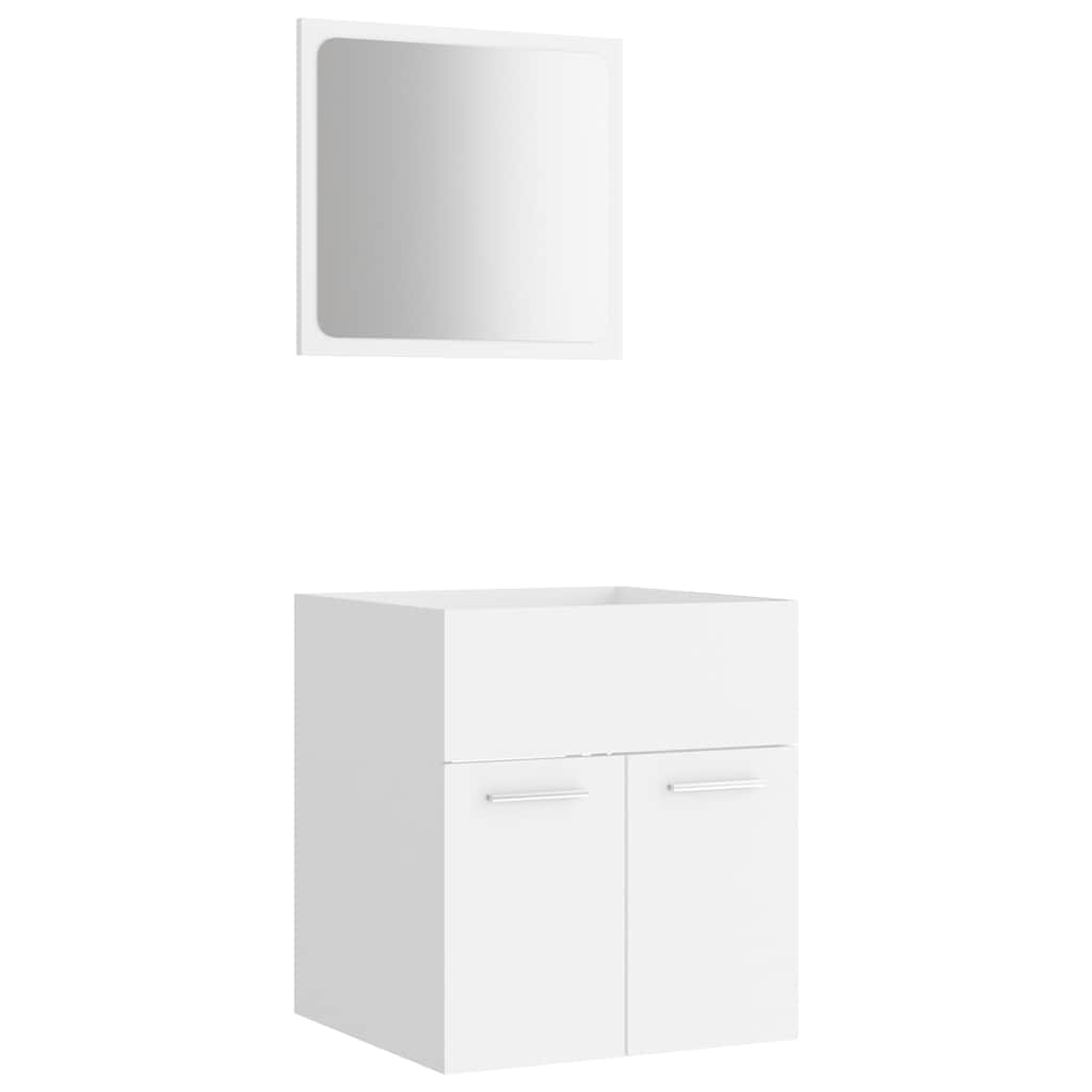 2 Piece Bathroom Furniture Set Engineered Wood