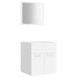 2 Piece Bathroom Furniture Set Engineered Wood