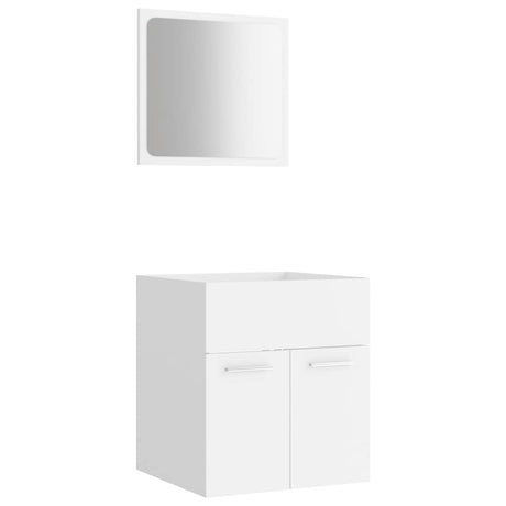 2 Piece Bathroom Furniture Set Engineered Wood