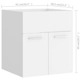 2 Piece Bathroom Furniture Set Engineered Wood