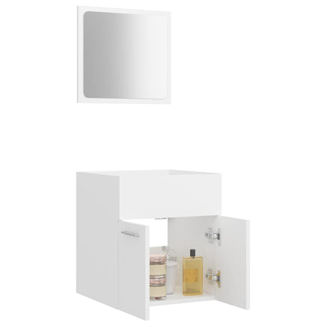 2 Piece Bathroom Furniture Set Engineered Wood