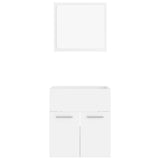 2 Piece Bathroom Furniture Set Engineered Wood