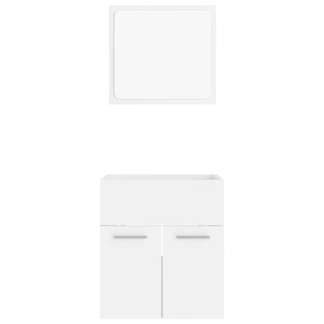 2 Piece Bathroom Furniture Set Engineered Wood