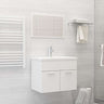 2 Piece Bathroom Furniture Set Engineered Wood