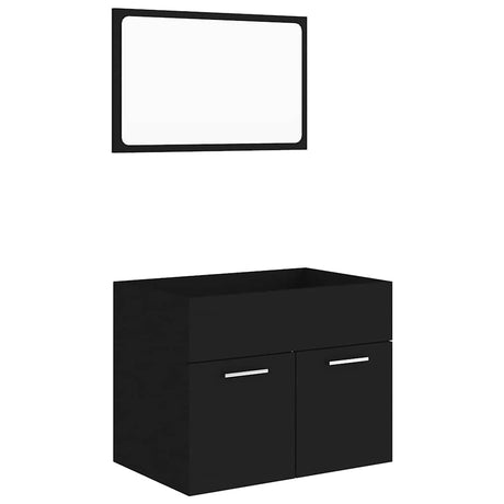 2 Piece Bathroom Furniture Set Engineered Wood