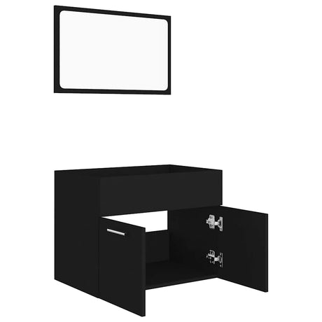 2 Piece Bathroom Furniture Set Engineered Wood