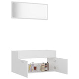2 Piece Bathroom Furniture Set Engineered Wood
