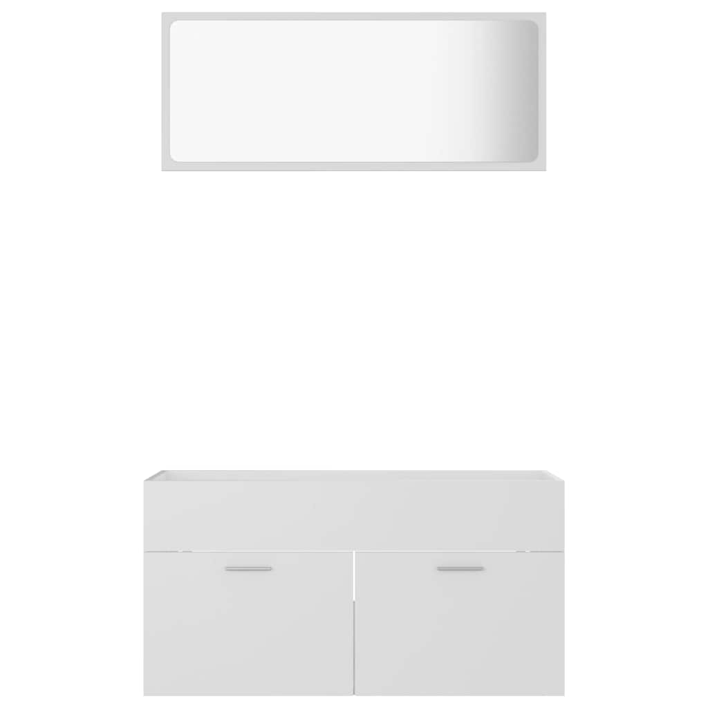 2 Piece Bathroom Furniture Set Engineered Wood