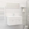 2 Piece Bathroom Furniture Set Engineered Wood