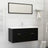 2 Piece Bathroom Furniture Set Engineered Wood